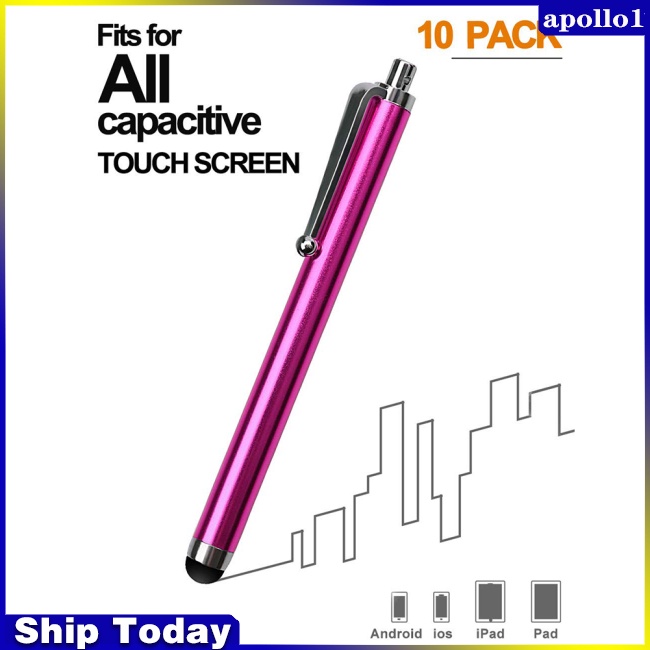 Bút Cảm Ứng Màn Hình Bằng Hợp Kim Nhôm Kèm Kẹp Chuyên Dụng Cho Máy Tính Bảng