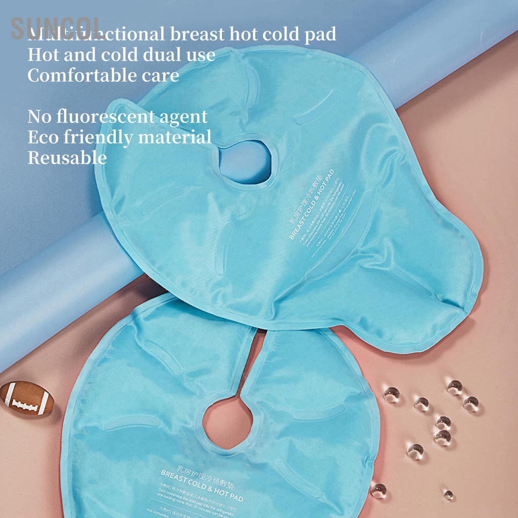 SUNCOL Ngực Nóng Lạnh Miếng Lót Mềm Chống Thấm Nước Gel Đính Hạt Giảm Viêm Vú Cho Con Bú Túi Đá Bơm
