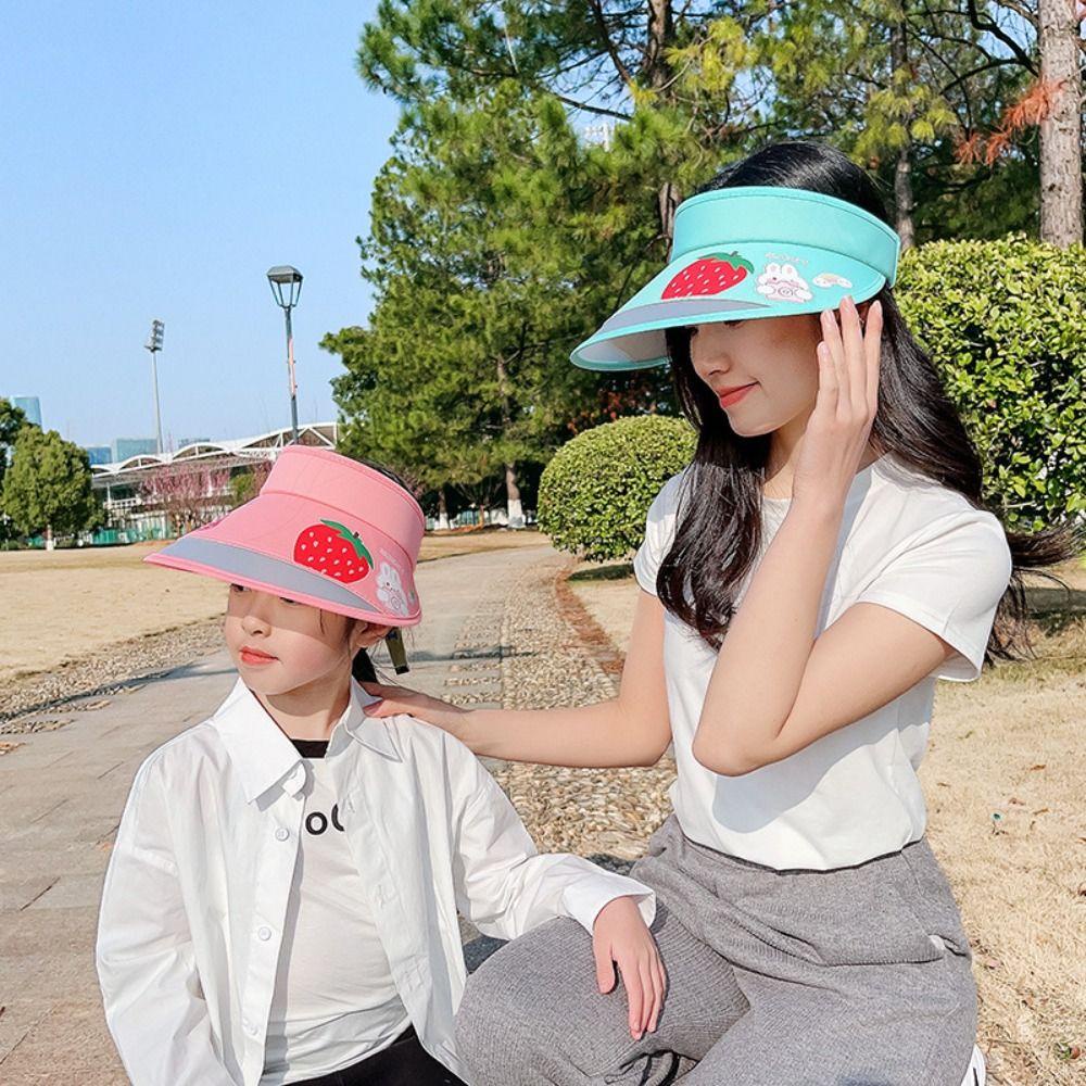 ANEMONE Mũ Chống Nắng Kèm Quạt Có Thể Điều Chỉnh Họa Tiết Hoạt Hình Dễ Thương