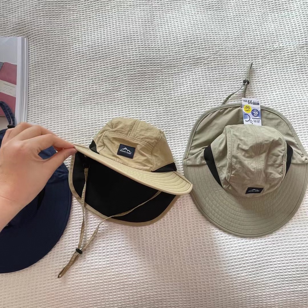 Nón Tai Bèo Vành Rộng Chống Nắng / Gió Kiểu Nhật Bản Thích Hợp Leo Núi / Cắm Trại Cho Mẹ Và Bé