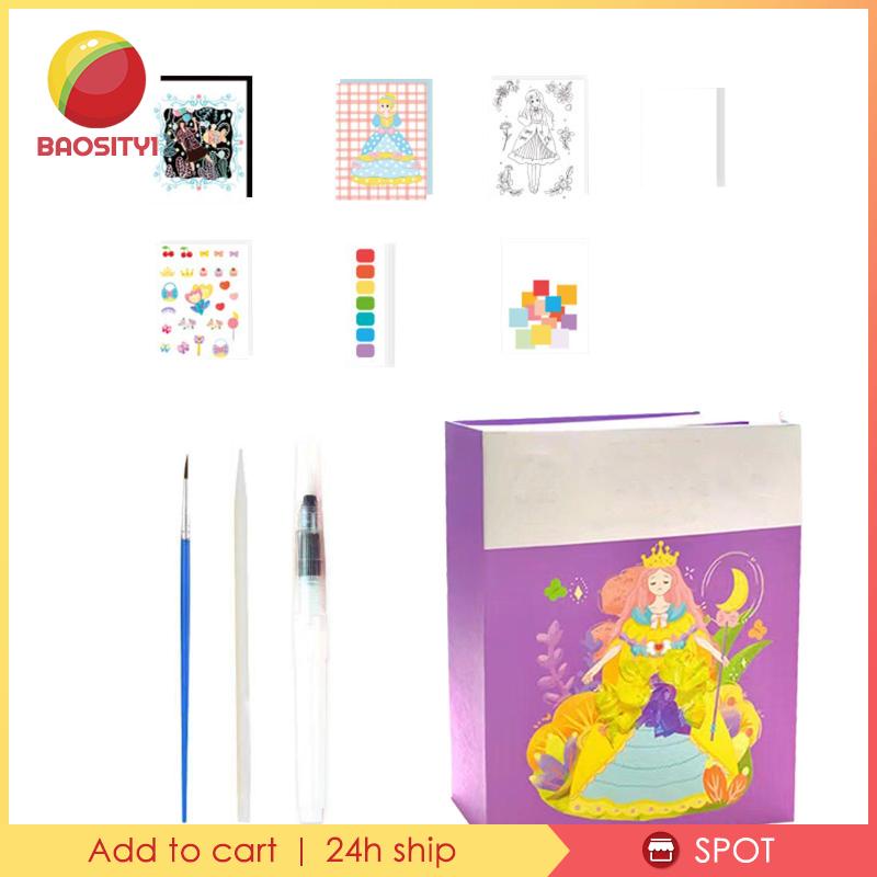 [Baosity1] Sách Tô Màu Hóa Trang Công Chúa Giáo Dục Thiết Kế Sáng Tạo