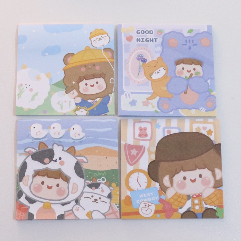 Set 80 Giấy Dán Ghi Chú Họa Tiết Hoạt Hình Dễ Thương Sáng Tạo