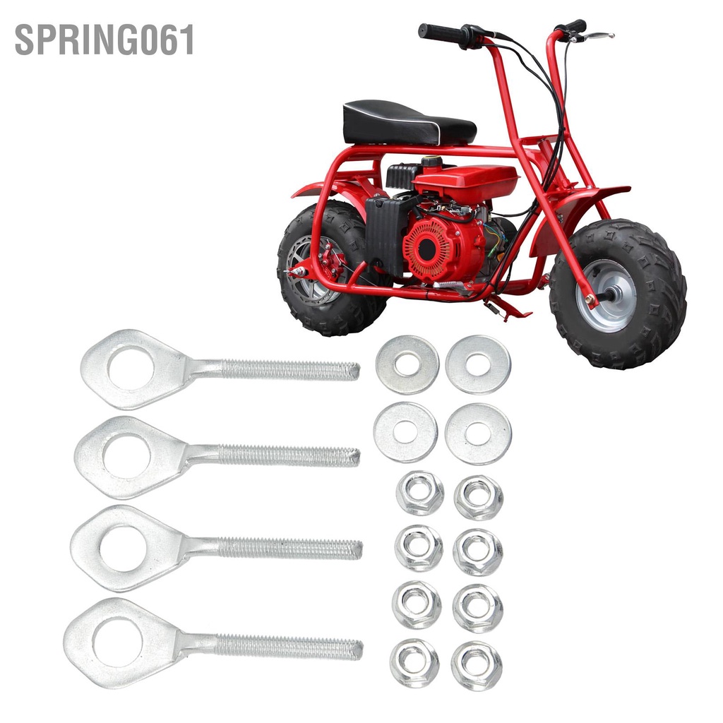 Spring061 4 Bộ điều chỉnh trục xích 14mm căng hợp kim thép chống biến dạng Điều dễ dàng cho xe máy 50cc‑125cc ATV Pit Dirt Bike