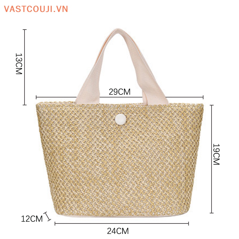 Túi Xách Đan Cói Cỡ Lớn Thời Trang Mùa Hè