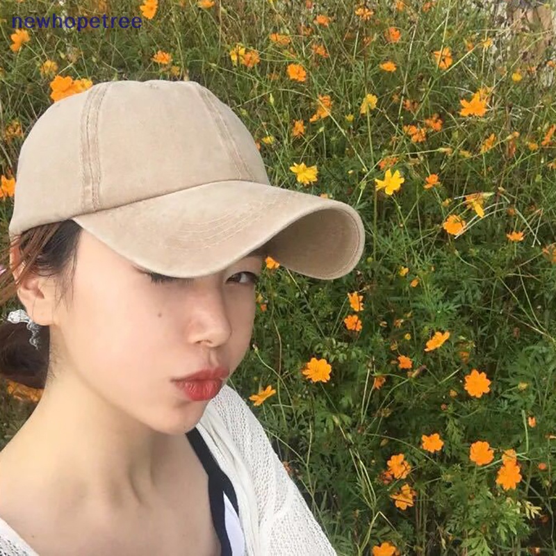 Mũ Lưỡi Trai Cotton Màu Trơn Đơn Giản Cho Nam Nữ