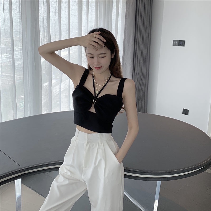 Áo Dệt Kim Hai Dây Dáng Ôm Thời Trang Mùa Hè Dành Cho Nữ