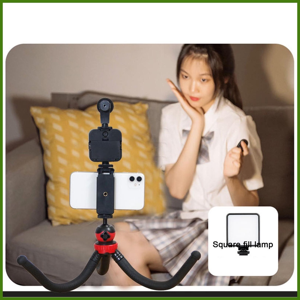 Giá Đỡ Ba Chân Linh Hoạt Có Đèn LED Cho Điện Thoại Hỗ Trợ Chụp Ảnh Selfie