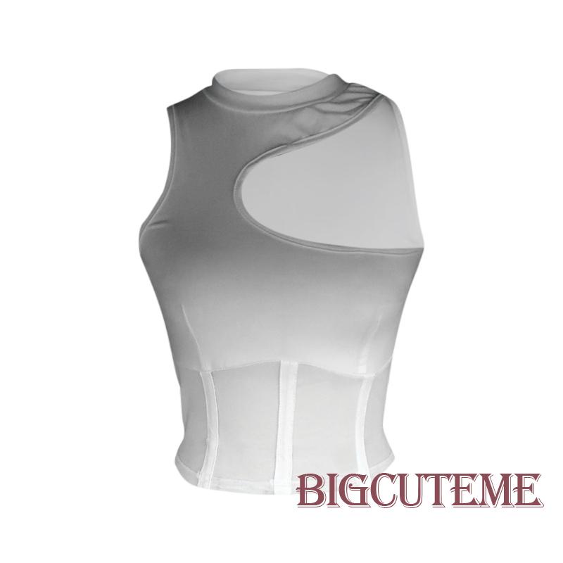 Áo Lưới Không Tay Màu Sắc Đơn Giản Thời Trang Mùa Hè Cho Nữ