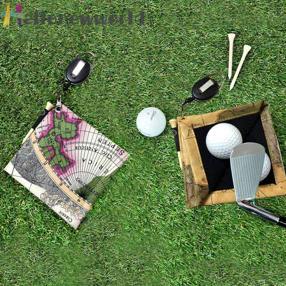 Khăn Lau Chùi Vệ Sinh Bóng Golf Hình Vuông Bằng PU