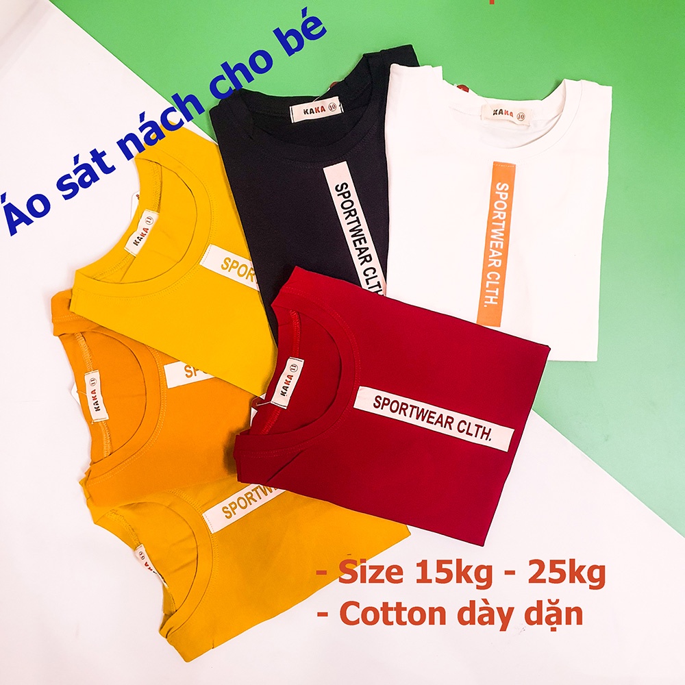 Áo ba lỗ bé 15kg đến 25kg, áo sát nách mùa hè nhiều màu cho bé - NH KID SHOP