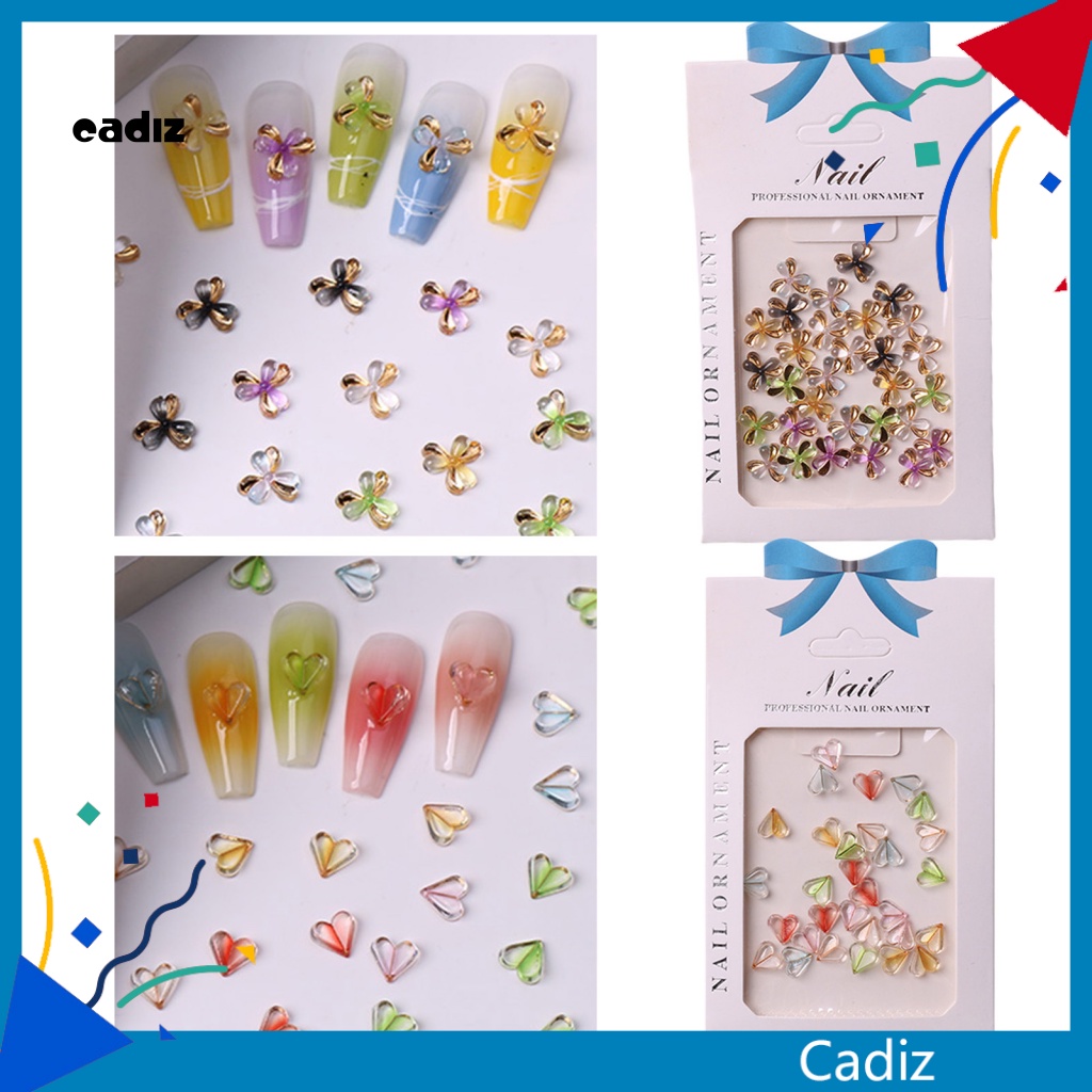 1 Túi Phụ Kiện Trang Trí Móng Tay Mini Đính Đá Hình Trái Tim Xinh Xắn