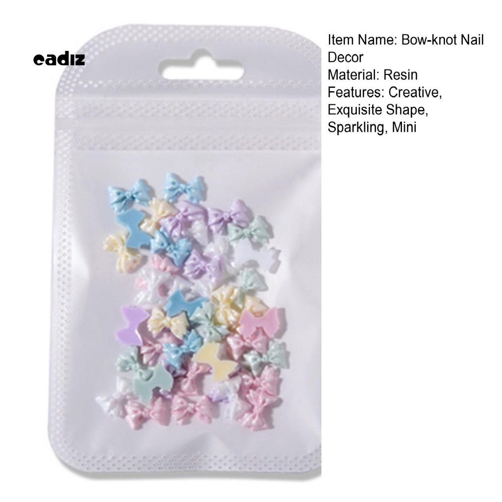 1 Túi Phụ Kiện Trang Trí Móng Tay Hình Nơ Trái Tim Xinh Xắn