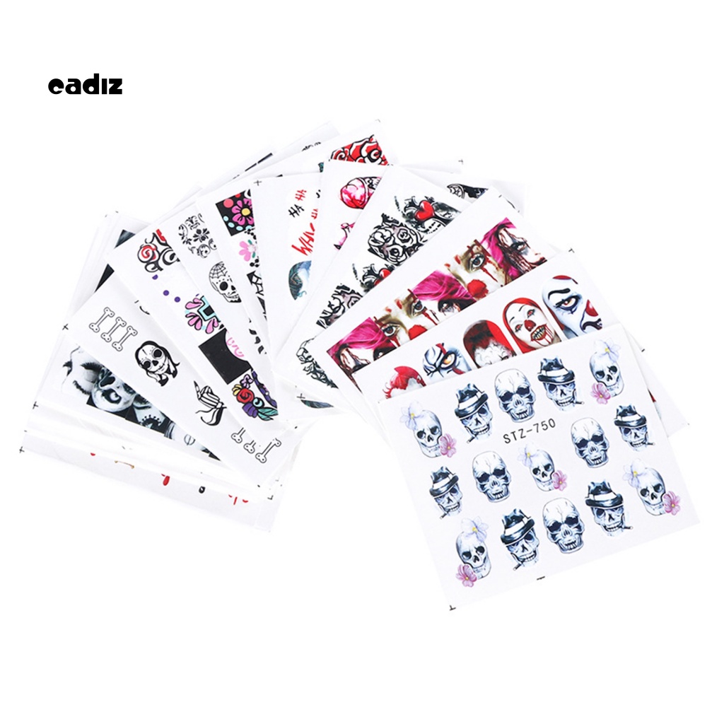 1 Bộ Miếng Dán Móng Tay Chủ Đề Halloween Dễ Sử Dụng