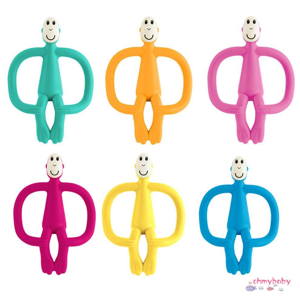 [Sẵn sàng] Trẻ Sơ Sinh Silicone Hoạt Hình Khỉ Răng Hàm Thanh Giảm Đau Dụng Cụ Dễ Dàng Vệ Tay Cầm Vòng [P/7]