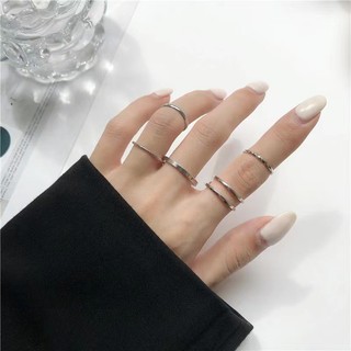 Set 5 nhẫn đơn giản thời trang hàn quốc 2023 cho nữ