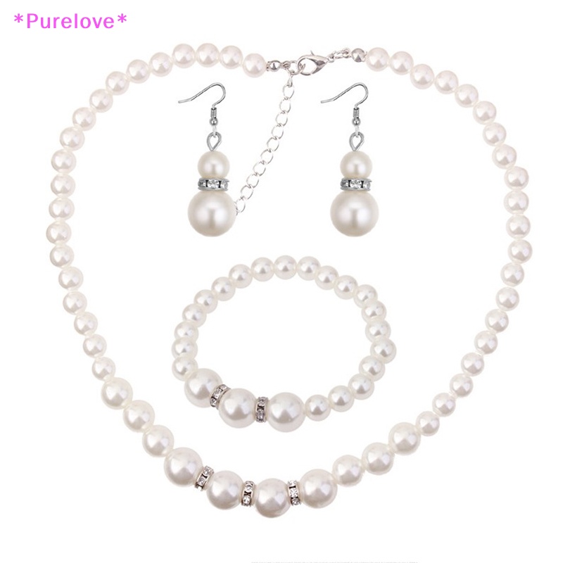 Bộ Trang Sức Đính Ngọc Trai Nhân Tạo Thời Trang Dành Cho Nữ Mới