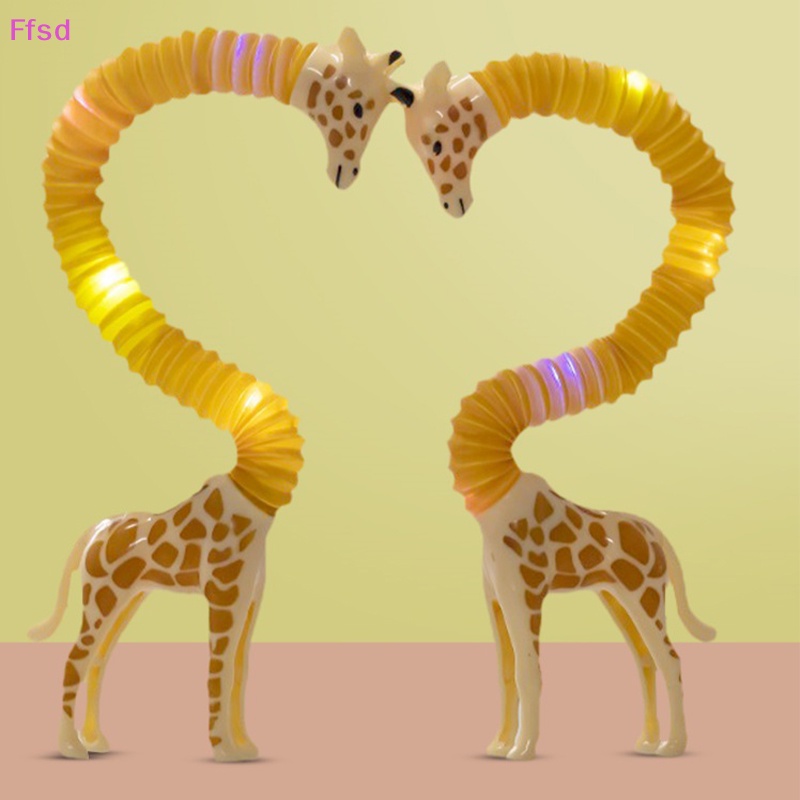 {Ffsd} Đồ Chơi Lắp Ráp Ống Dẫn Đầu Hươu Cao Cổ Có Đèn LED Có Thể Thay Đổi Được * Bán Chạy