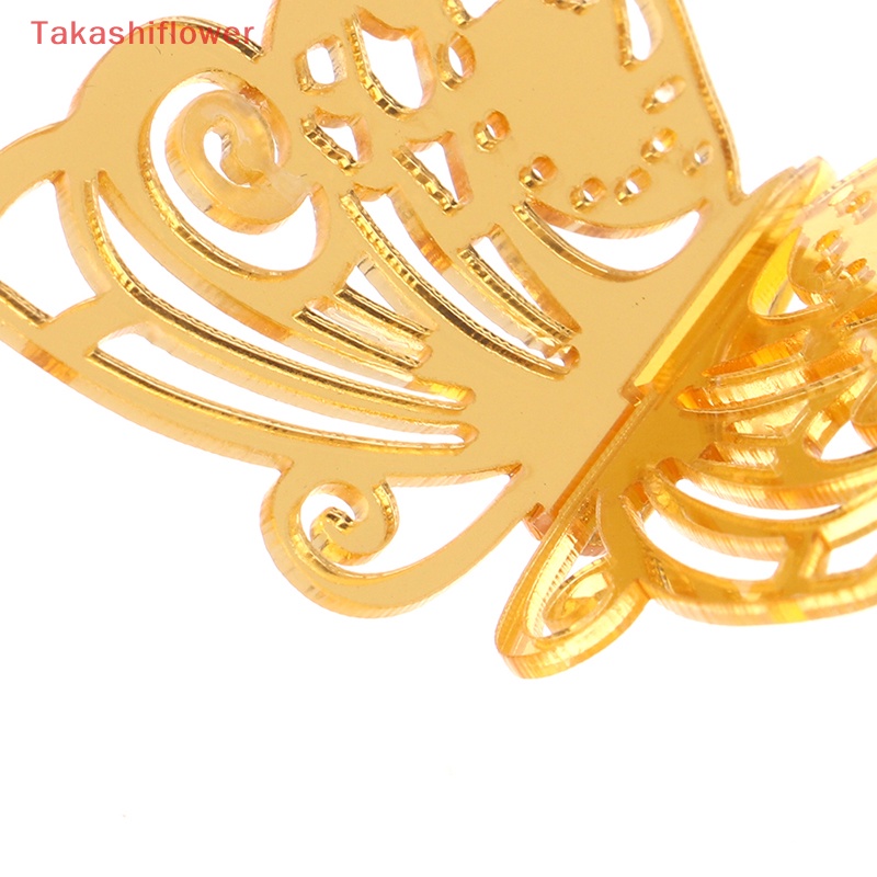 Set 5 Bươm Bướm Bằng Acrylic Trang Trí Bánh Kem