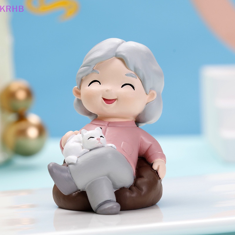 Đồ trang trí Ông Già Bằng Nhựa Resin Cho Trang Trí Bánh Kem Mới
