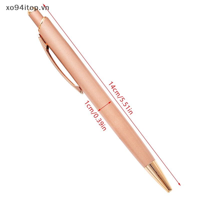 Xoitop Bút Bi Dạng Nhấn Bằng Kim Loại Màu Vàng Hồng Sáng Tạo Làm Quà Tặng Cho Văn Phòng / Trường Học