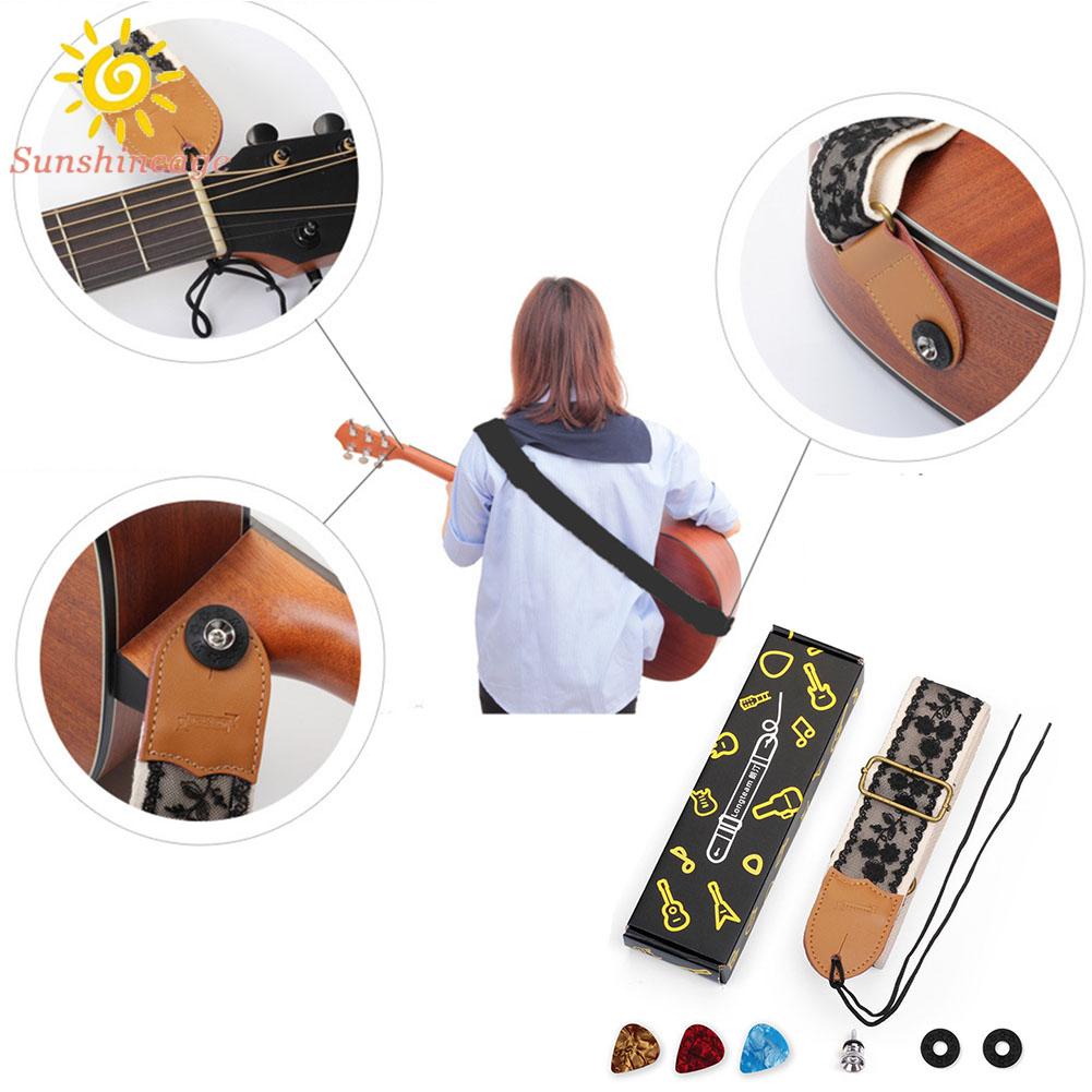 Dây Đeo Đàn Guitar Điện / Guitar Bass Có Khóa Cài Tùy Chỉnh Tiện Dụng