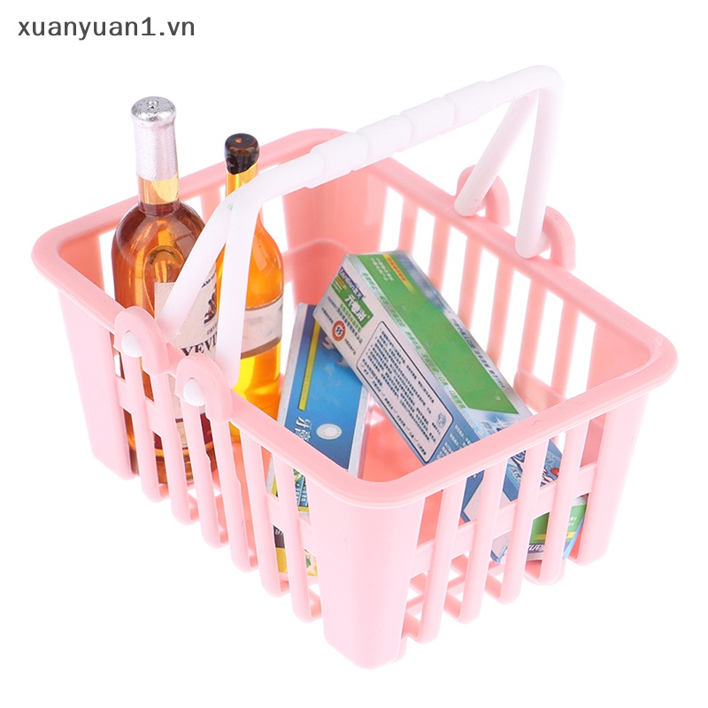 Set 2 Giỏ Mua Sắm Mini Đồ Chơi Cho Nhà Búp Bê