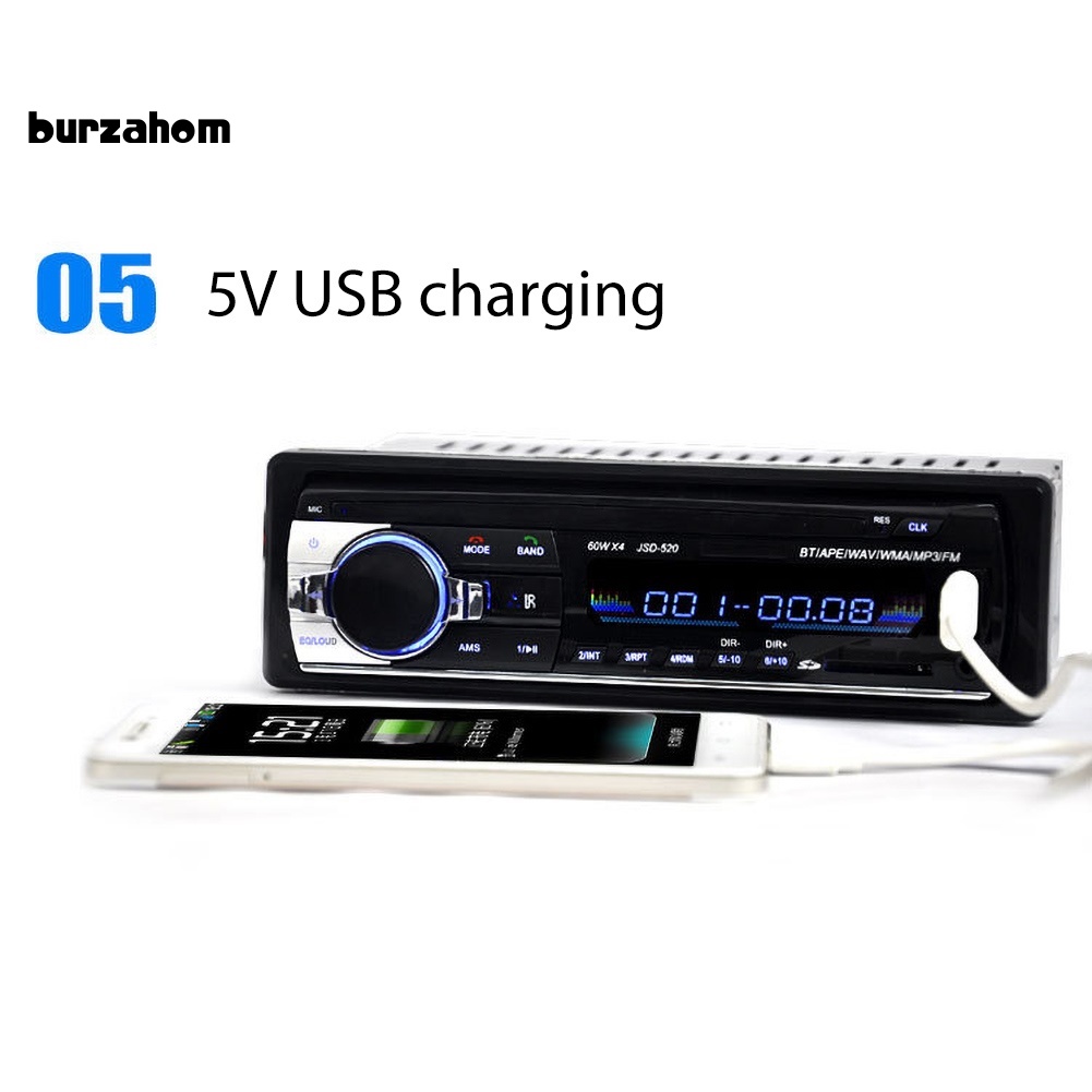 Máy Phát Nhạc MP3 FM Kết Nối Bluetooth Rảnh Tay Cổng AUX USB Cho Xe Hơi