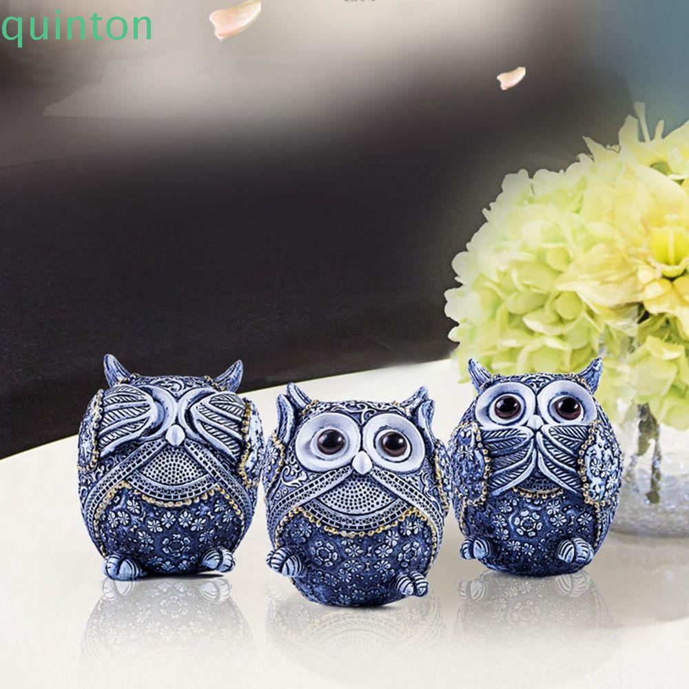 Đồ trang trí Chim Cú QUINTON Thủ Công Dễ Thương Phong Cách Châu Âu Trang Trí Nội Thất