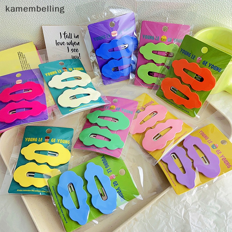 Set 2 Kẹp Tóc Hình Đám Mây Nhiều Màu Dễ Thương Cho Bé Gái