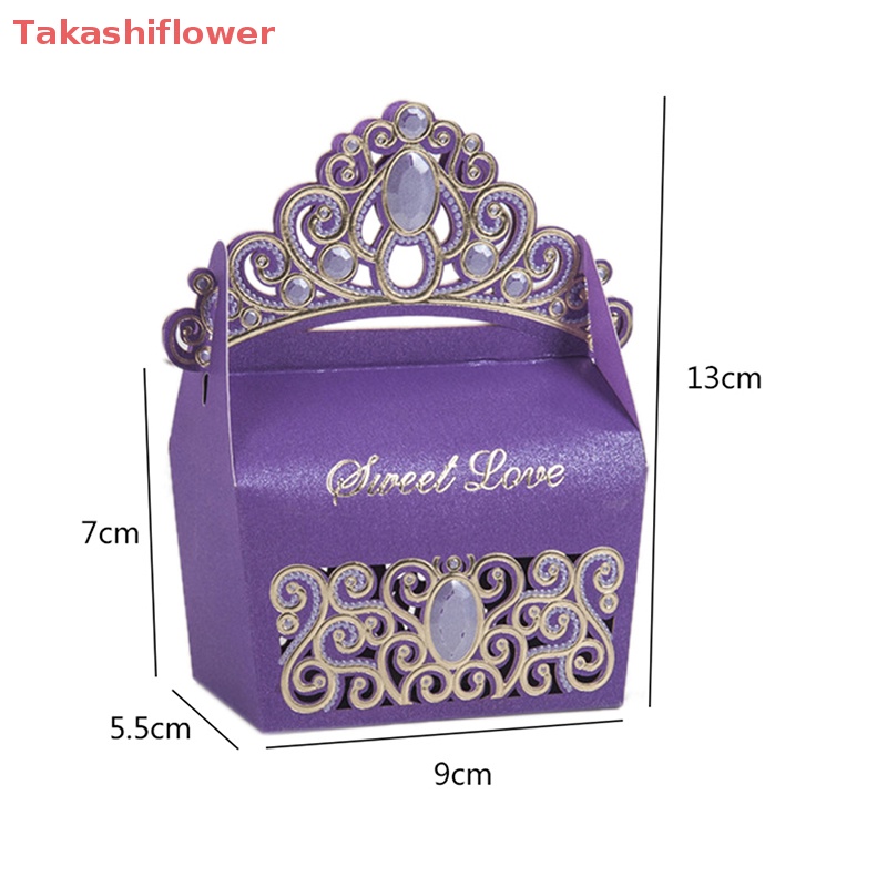 Set 10 Hộp Đựng Kẹo Cưới Nhiều Màu Sắc Chất Lượng Cao