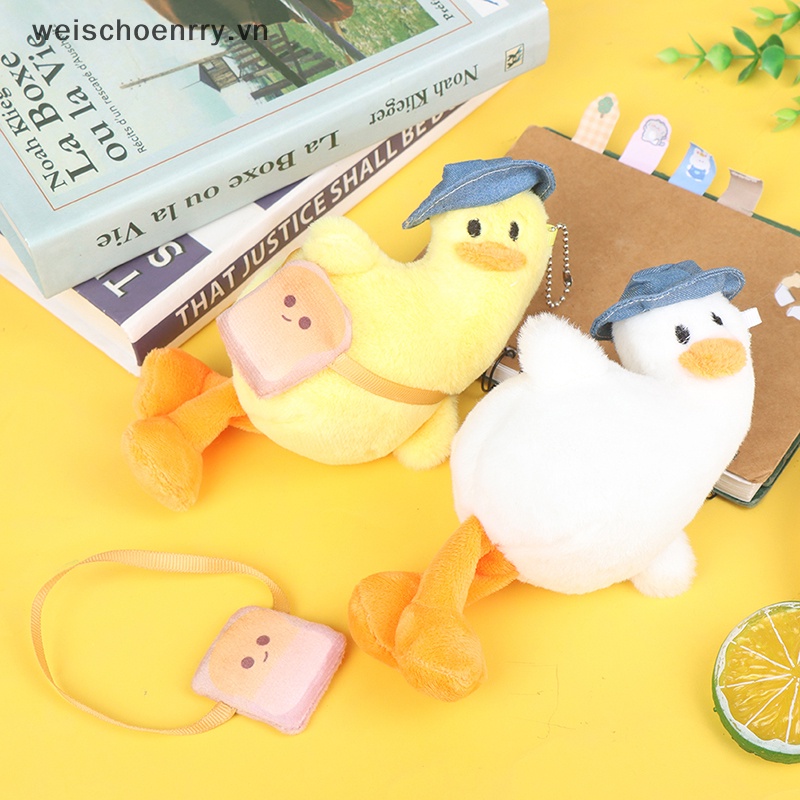 Móc Khóa Vịt Nhồi Bông Dễ Thương Dùng Trang Trí