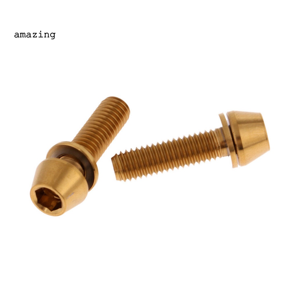 Bộ 2 Ốc Vít Bằng Hợp Kim Titan Kèm Vòng Đệm Chuyên Dụng Cho Xe Đạp Leo Núi