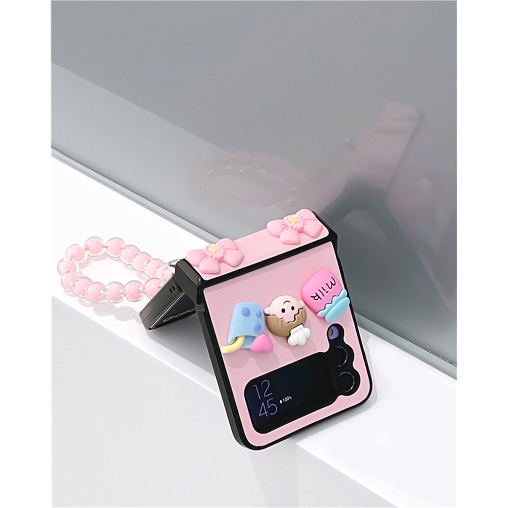 Ốp Điện Thoại Hoạt Hình 3D Dễ Thương Cho Galaxy Zflip3 5G Z Flip3 Flip4 Zflip4