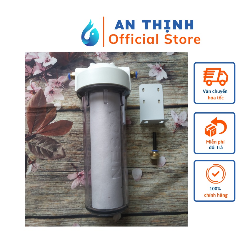 Bộ cốc lọc thô- lọc nhựa lớn- ly lọc nước RO đầy đủ lõi lọc, giá treo dùng trong hệ thống phun sương