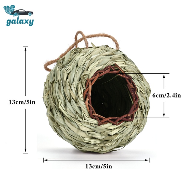 Galaxy Tổ Chim Đan Bằng Cỏ Tự Nhiên Có Dây Treo