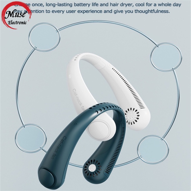 Quạt Đeo Cổ Không Cánh Sạc Cổng Usb Tiện Dụng Và Bền