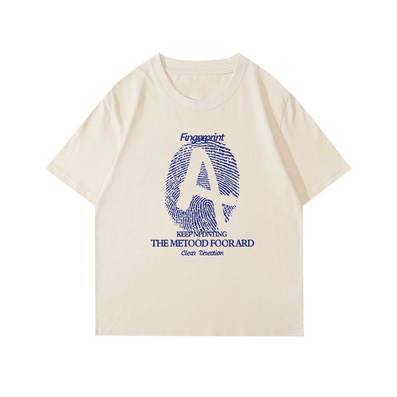 Áo Thun 100% Cotton Tay Ngắn Cổ Tròn In Họa Tiết Phong Cách Hàn Quốc Cho Nữ