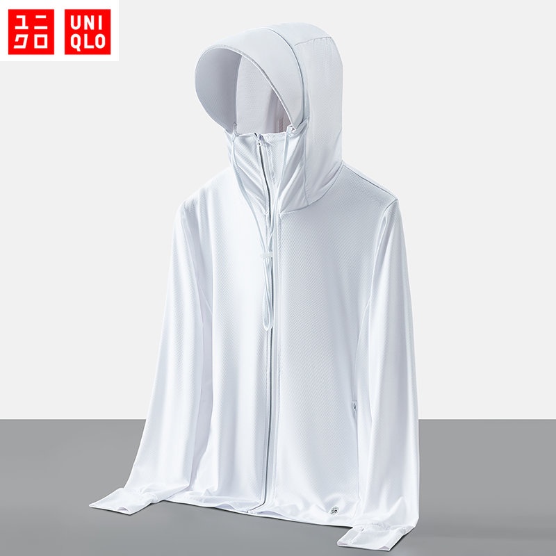 UNIQLO Áo Khoác Chống Nắng / Tia uv Mỏng Thoáng Khí Có Mũ Tháo Rời Thời Trang Đi Biển Cho Nam Và Nữ m-5xl