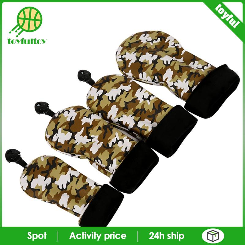 Set 4 Vỏ Bọc Đầu Gậy Đánh Golf Bằng PU Cho Nam Và Nữ