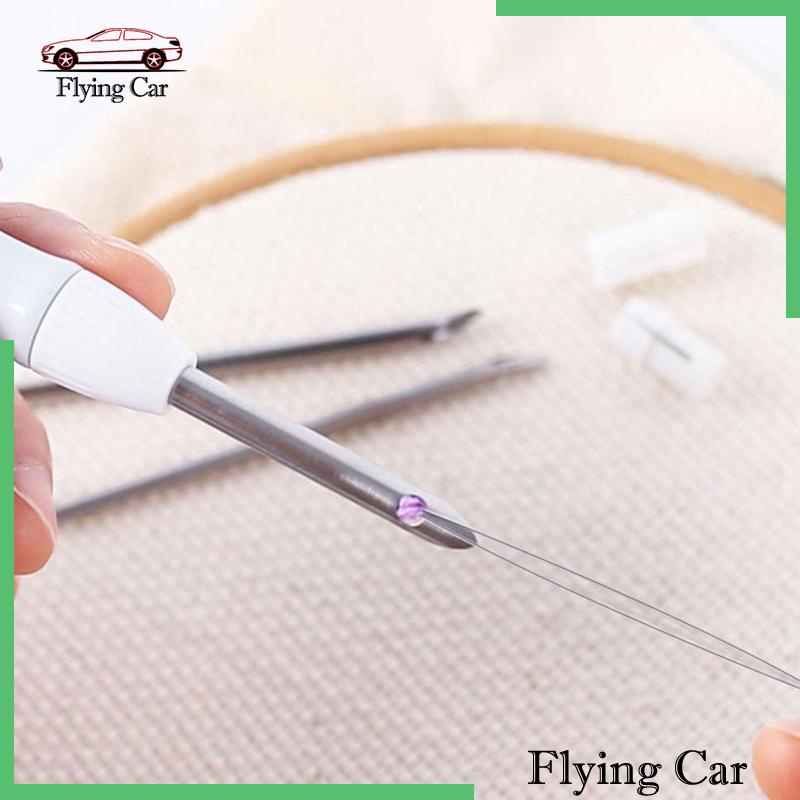 [Lzdjfmy2] Dụng Cụ Xỏ Chỉ Bằng Vải Nỉ Có Tay Cầm Cho Người Mới Bắt Đầu Tự