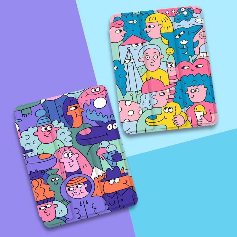 Ốp Bao Da Máy Tính Bảng TPU Mềm Có Khe Đựng Bút Chì Cho iPad Gen10 7 / 8 / 9 Air4 Air5 Pro11 "Pro12.9" mini6