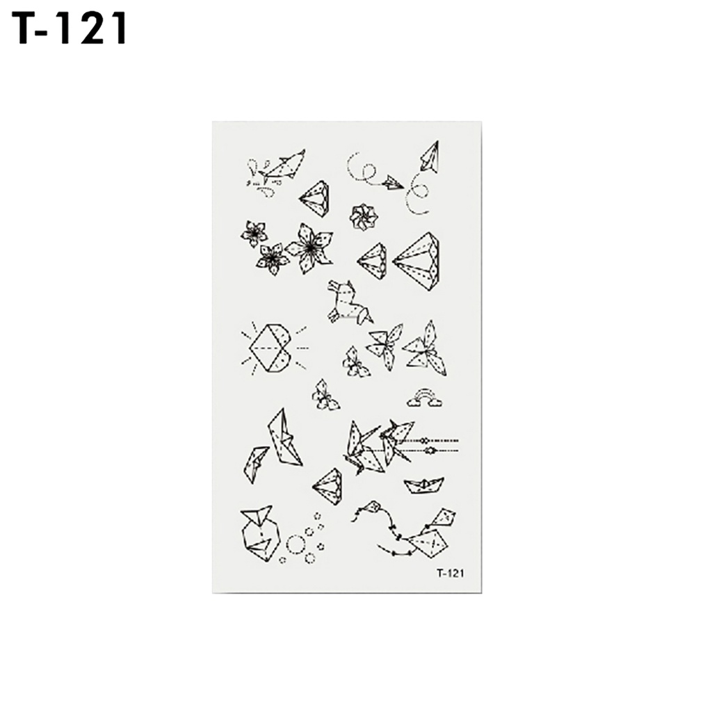 1 Tờ Hình Xăm Dán Tạm Thời Hình Hoa Mận / Cá Voi / Bóng Đèn Chống Thấm Nước