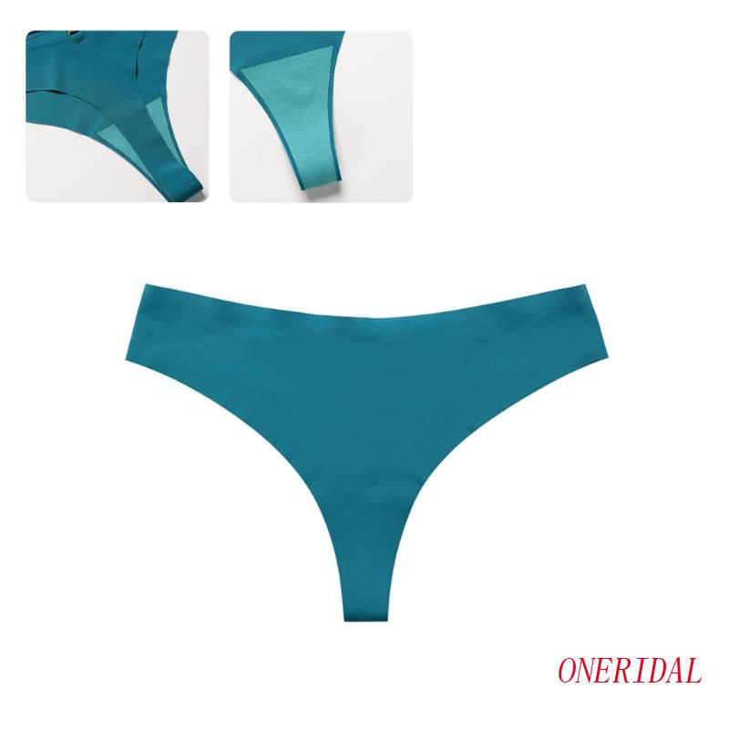 Quần Lót Lụa Lạnh Không Đường May Lưng Thấp Dáng Tròn Kim Loại Dành Cho Nữ