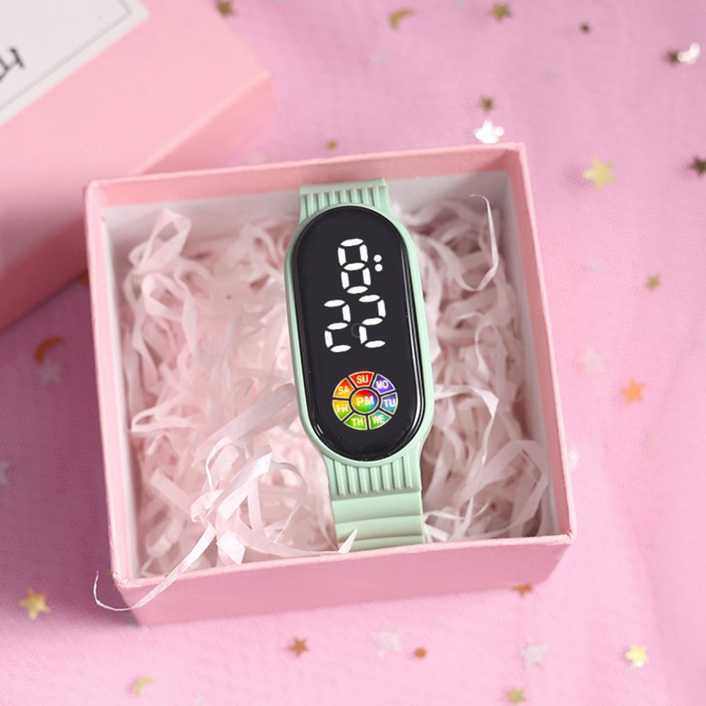 Đồng Hồ LED Thể Thao Điện Tử Dây Silicone Màn Hình Cảm Ứng Dành Cho Trẻ Em Nam Nữ