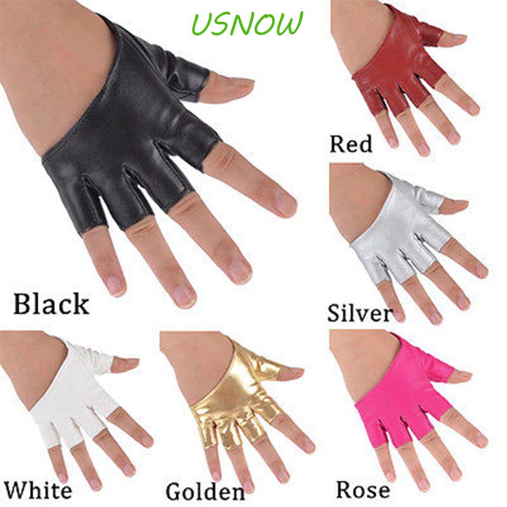 Găng Tay Hở Ngón Bằng Da PU Thời Trang Dành Cho Nữ