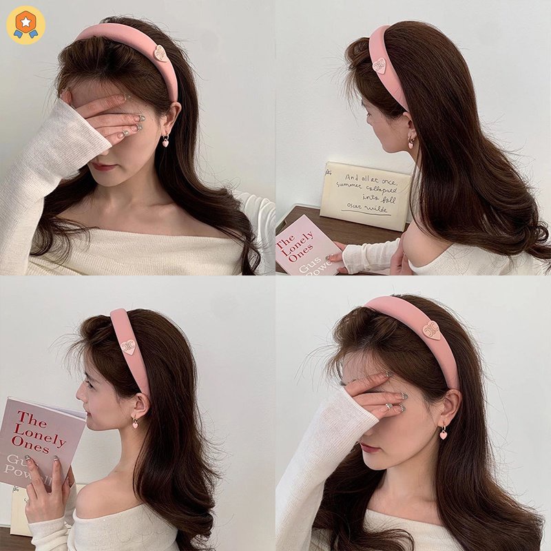 Băng đô cài tóc rửa mặt HYJP2 Bằng Xốp In Chữ Phong Cách Hàn Quốc Tinh Tế