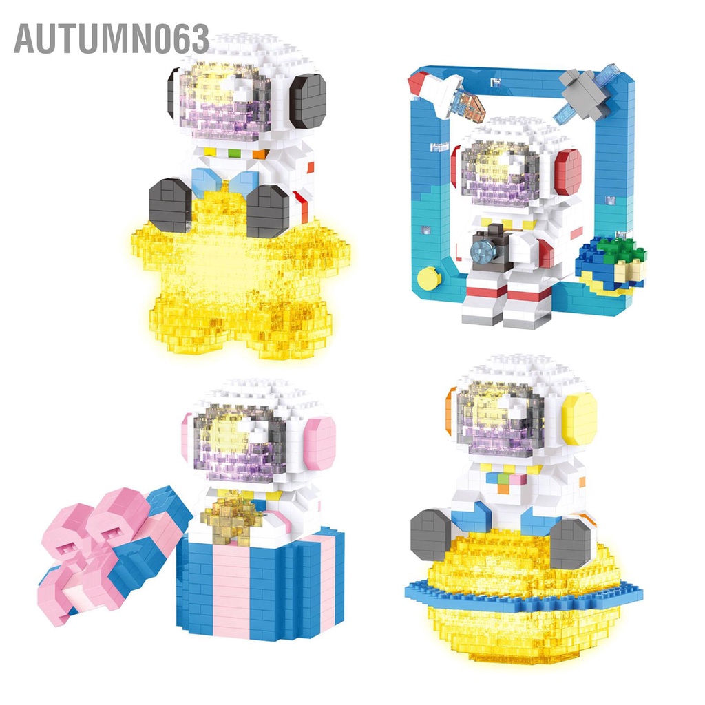 Autumn063 Phi Hành Gia Khối Xây Dựng Với Ánh Sáng Cắn Chặt Kết Nối Êm Ái Đồ Chơi Tinh Tế Cho Trẻ Em