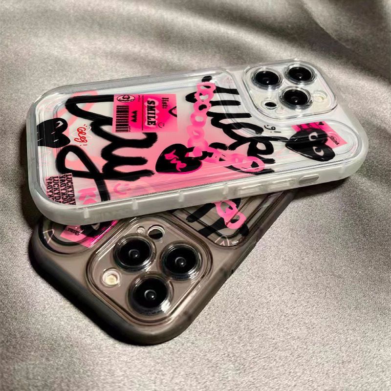 ✅Ốp Điện Thoại Mềm Hình Graffiti 11 Trái Tim / Cô Gái Ngọt Ngào NT1A Cho iPhone13promax 12 14