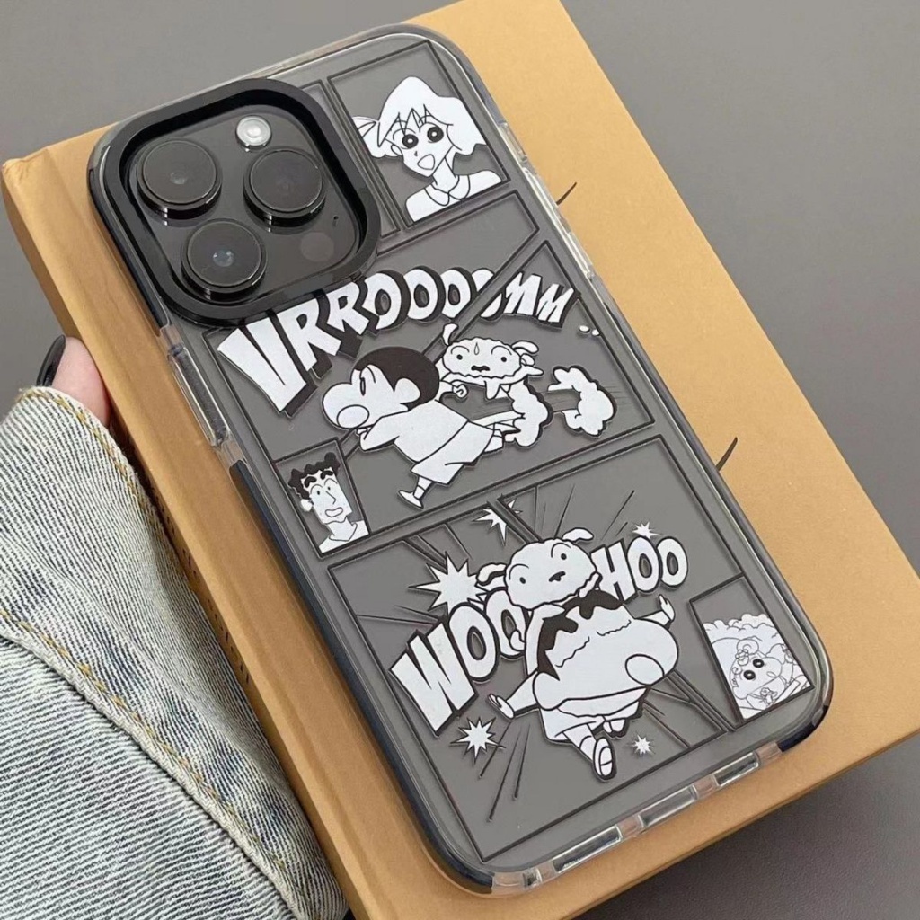 ✅Ốp Điện Thoại Họa Tiết Hoạt Hình Cậu Bé Bút Chì Shin-Chan Dễ Thương Cho Iphone 11iPhone1213 Apple 14pro / Crayon Shin-Chan max Whtv