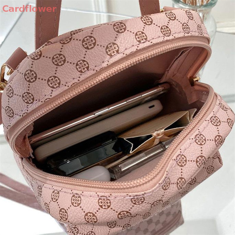 Ba Lô Mini Đeo Chéo Đựng Điện Thoại Họa Tiết Caro Hợp Thời Trang Mới